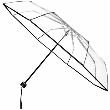 Clear mini deštník dámský skládací průhledný