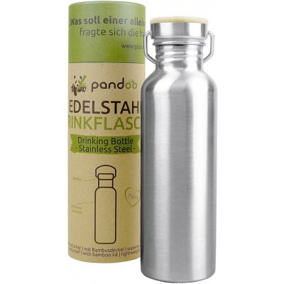 Pandoo Nerezová lahev na vodu s bambusovým víčkem 750 ml – Zboží Dáma