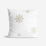 Goldea vánoční bavlna sněhové vločky na bílé 30 x 50 cm – Zboží Dáma