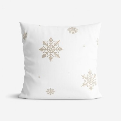 Goldea vánoční bavlna sněhové vločky na bílé 30 x 50 cm – Zboží Dáma