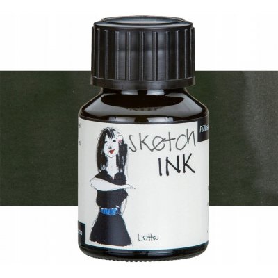 Rohrer and Klingner Rohrer & Klingner Sketchink Lotte lahvičkový inkoust černý 50 ml – Sleviste.cz