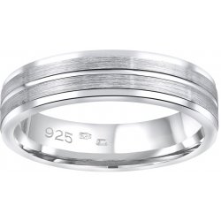 SILVEGO Snubní stříbrný prsten Avery v provedení bez kamene pro muže i ženy QRALP121M