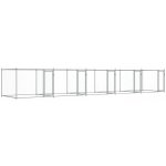 vidaXL Klec pro psy s dvířky šedá 100 x 200 x 150 cm – Zboží Dáma