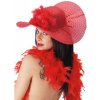 Karnevalový kostým Carnival Toys Dámský červený klobouk s flitry a peřím