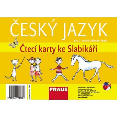 Český jazyk 1.roč. ZŠ - Čtecí karty ke Slabikáři - 32 karet