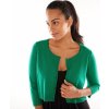 Dámský svetr a pulovr Blancheporte Krátký svetr na knoflíky zelená