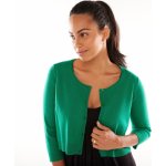 Blancheporte Krátký svetr na knoflíky zelená – Zboží Mobilmania