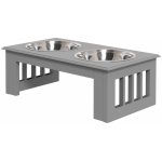PawHut miska pro psy se 2 miskami 0,9 l nerezová ocel 44 x 24 x 15 cm – Hledejceny.cz