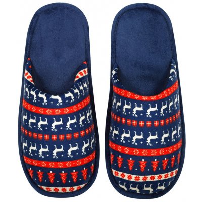 Frogies Winter classic pánske pantofle modrá červená – Zboží Dáma