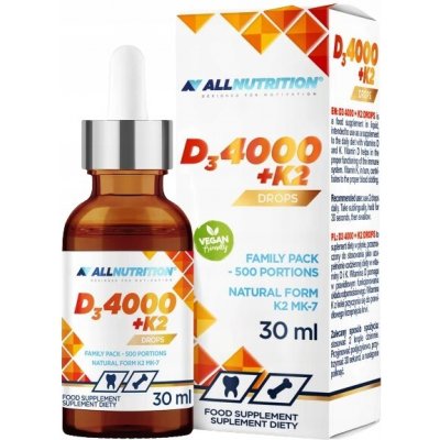 Allnutrition D3 4000 + K2 Drops 30 ml – Hledejceny.cz