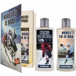 Bohemia Gifts & Cosmetics Pro hokejistu Olivový olej sprchový gel 200 ml + šampon na vlasy 200 ml kniha dárková sada