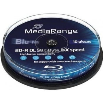 MediaRange BD-R 50GB 6x, cakebox, 10ks (MR507)