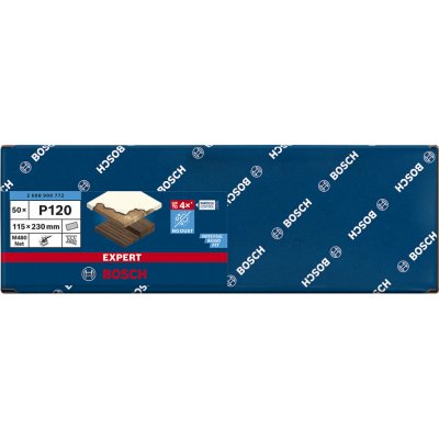 50x Brusná mřížka na barvu na dřevu a tvrdé dřevo pro vibrační brusky Bosch EXPERT M480 - 115x230mm, hr.120 (2608900772) – Zboží Dáma