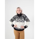 Wooline Norský svetr HALLING 100% norská vlna černobílý – Hledejceny.cz