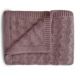 Mushie Pletená dětská deka vzorkovaná Desert Rose – Zboží Dáma