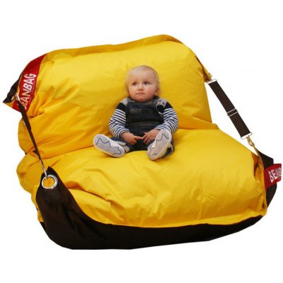 BeanBag 189x140 duo brown yellow – Zbozi.Blesk.cz