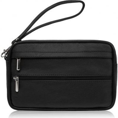 Abruzzo pánská kožená etue do ruky prostorná klasický design černá – Hledejceny.cz