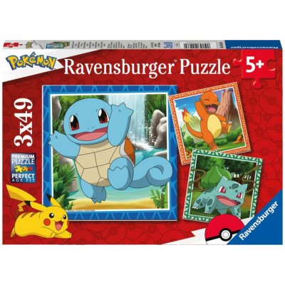 RAVENSBURGER Vypusťte Pokémony 3x49 dílků