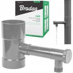 Bradas Lapač Sběrač dešťové vody s ventilem 80 mm šedý – Zboží Mobilmania