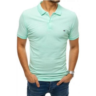 Dstreet pánské triko s límečkem PX0335 světle zelená