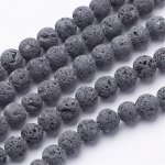 NUBIO Přírodní láva - korálky, šedé, 6 mm – Hledejceny.cz