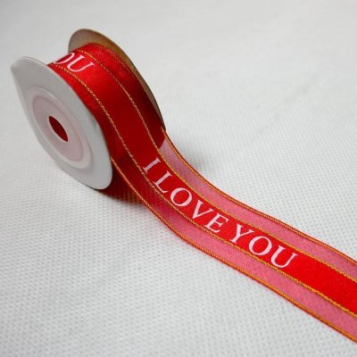 Dekorativní stuha - I love you – Zboží Mobilmania