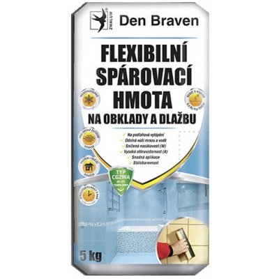 Flexibilní spárovací hmota na obklady a dlažbu CG2WA Den Braven (5 kg) Barva: Světle hnědá – Zbozi.Blesk.cz