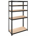 Bigstren Regál 180 x 90 x 40 cm 5 polic černý 27340