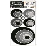 Anděl 1059 samolepící dekorace černé elipsy 70x42cm – Zboží Dáma