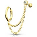 Šperky4U náušnice cartilage piercing do ucha CP1071-GD – Zboží Dáma