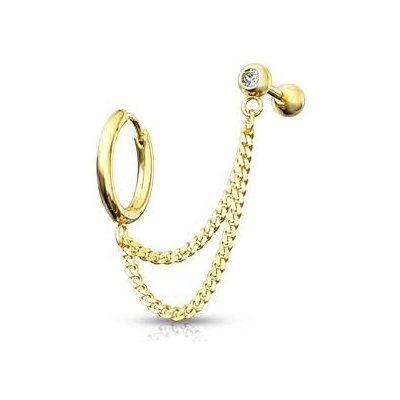 Šperky4U náušnice cartilage piercing do ucha CP1071-GD – Zboží Dáma