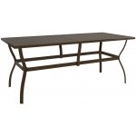 OMAXI 114162 Zahradní stůl hnědý 190 x 80 x 72 cm ocel – Hledejceny.cz