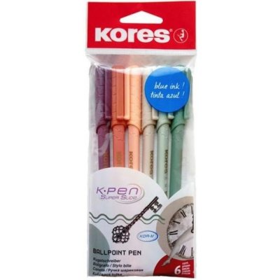 Kores K0 Pen Vintage Style - sada 6 retro barev se zlatým potiskem