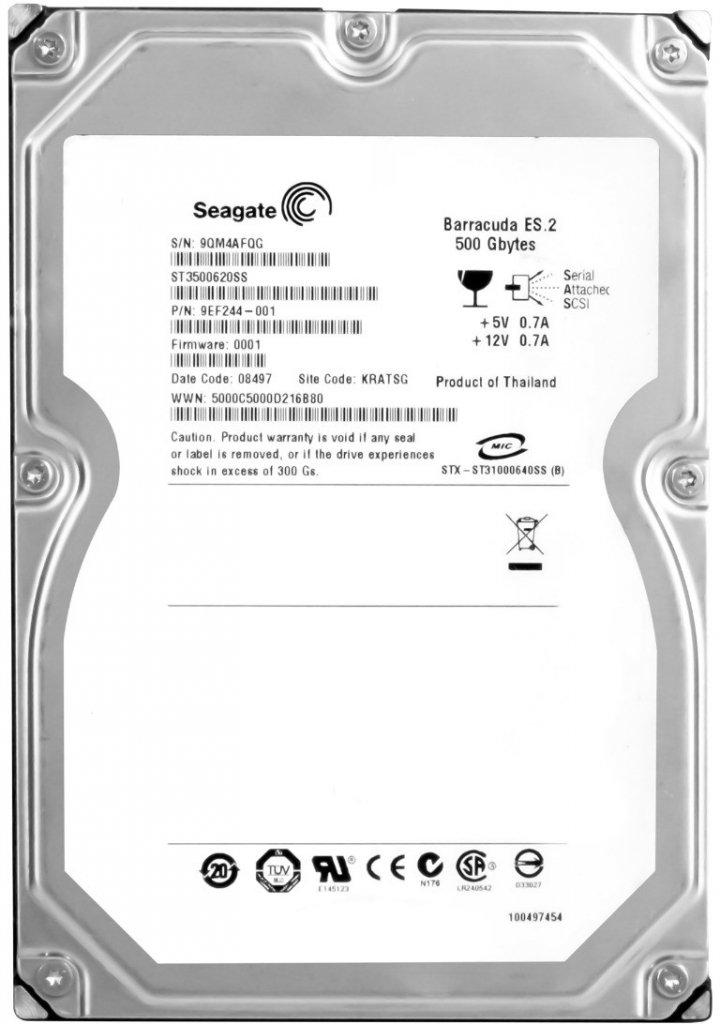 Seagate Barracuda ES.2 500GB, 3,5\