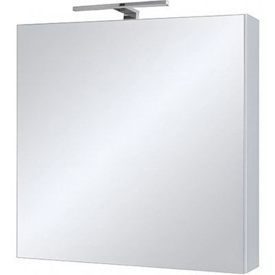 A - Interiéry Skříňka zrcadlová Argos 60 bílá, lesk, LED osv. chrom, 60x65x13,8 – Zboží Dáma