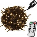 Voltronic Vánoční LED osvětlení 5 m teple bílá 50 LED + ovladač zelený kabel M59754