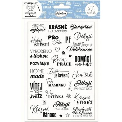 Aladine Nápisy - razítka na pěnovce 31 ks – Zboží Dáma