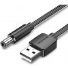 usb kabel Vention CEYBD USB 2.0 to DC 5.5mm Barrel Jack 5V, 0,5m, černý