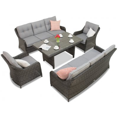 Garden Point Velká sada zahradního nábytku Toledo Apetito 8 anthracit GAP132-8 – Hledejceny.cz