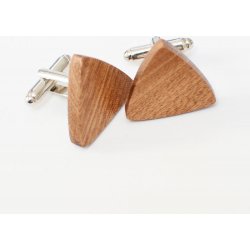 Ktriangle dřevěné manžetové knoflíčky z mahagonového dřeva trojúhelníkové mahagon