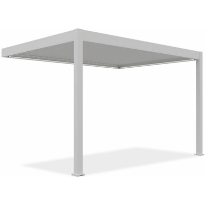 Gutroof ELEGANCE WALL AUTOMATIC 3x4 automatická nástěnná pergola s LED osvětlením Bílá – Zboží Mobilmania