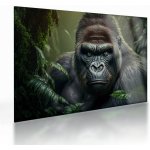 Skleněný obraz - Portrét gorily, jednodílný 70x50 cm na skle – Hledejceny.cz