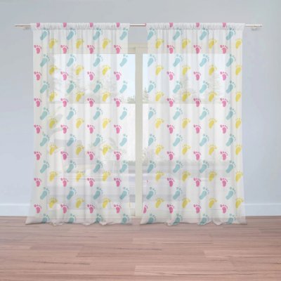 Záclony Obtisk nožiček: 2 ks - 150x250 cm - Sablio – Hledejceny.cz