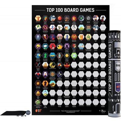 Board Game Geek Scratch-Off Poster Top 100 Board Games