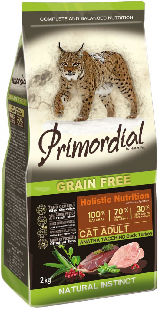 Primordial PGF Cat Adult Duck & Turkey 2 kg