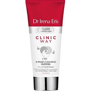 Dr Irena Eris Clinic Way třífázový čistící oleogel proti vráskám na odličování a mytí obličeje (Oil Complex + Biopeptyd + Golden Algae) 175 ml