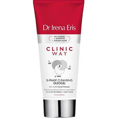 Dr Irena Eris Clinic Way třífázový čistící oleogel proti vráskám na odličování a mytí obličeje (Oil Complex + Biopeptyd + Golden Algae) 175 ml