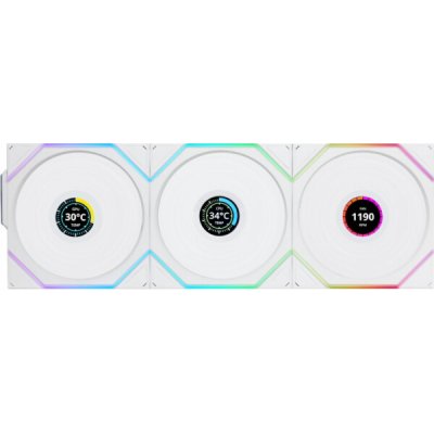 Lian Li UNI FAN TL Wireless LCD 120 White Reverse Blade 3 ks 12RTLLCD1W3W – Zboží Živě