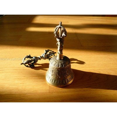 Sundaris Tibetský Rituální Zvon Vajra & Dorje 16 cm – Zboží Mobilmania