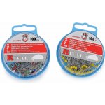 Špendlíky se skleněnou hlavičkou délka 31; 38 mm Varianta: 2 (38 mm) žlutá, Balení: 1 krab. 61930/160812/287476 – Sleviste.cz